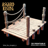 3D Printed Asgard Rising The Coastal Harbor Pier Set 28 32 mm Wargaming DnD - Charming Terrain