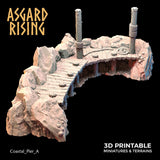 3D Printed Asgard Rising The Coastal Harbor Pier Set 28 32 mm Wargaming DnD - Charming Terrain