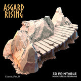 3D Printed Asgard Rising The Coastal Harbor Pier Set 28 32 mm Wargaming DnD - Charming Terrain