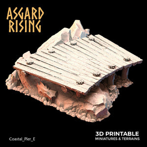 3D Printed Asgard Rising The Coastal Harbor Pier Set 28 32 mm Wargaming DnD - Charming Terrain