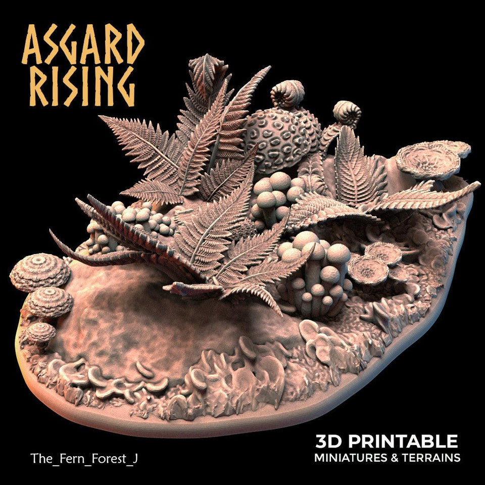 3D Printed Asgard Rising The Fern Forest 28 32 mm Wargaming DnD - Charming Terrain