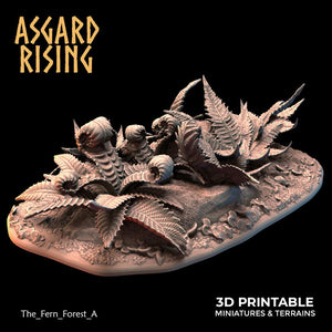 3D Printed Asgard Rising The Fern Forest 28 32 mm Wargaming DnD - Charming Terrain