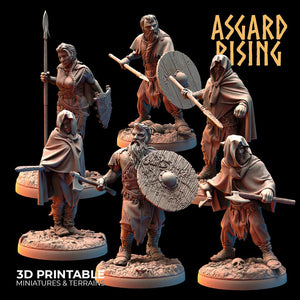 3D Printed Asgard Rising Viking Rune Guardians of the Raven Clan - 28 32mm Wargaming DnD - Charming Terrain