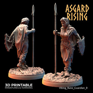 3D Printed Asgard Rising Viking Rune Guardians of the Raven Clan - 28 32mm Wargaming DnD - Charming Terrain