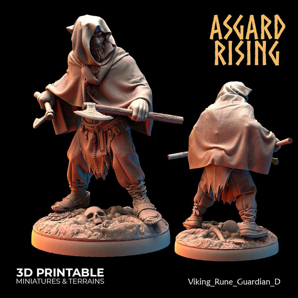 3D Printed Asgard Rising Viking Rune Guardians of the Raven Clan - 28 32mm Wargaming DnD - Charming Terrain