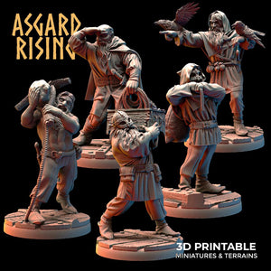 3D Printed Asgard Rising Viking Sailors Crew 28 32 mm Wargaming DnD - Charming Terrain