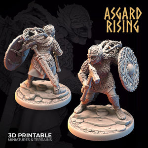 3D Printed Asgard Rising Viking Shieldmaidens Set 2 Viking Shieldmaidens Sets 28 32 mm Wargaming DnD - Charming Terrain