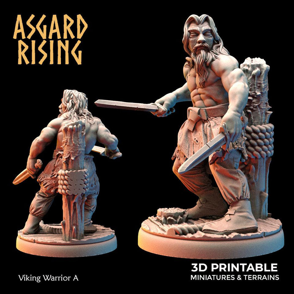 3D Printed Asgard Rising Viking Warriors Set 1 28 32 mm Wargaming DnD - Charming Terrain