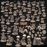 3D Printed Cast n Play 680 Magma Admiral Vulcan Dwarves Set 28mm 32mm D&D - Charming Terrain