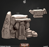 3D Printed Cast n Play 687 Vulcanic Terrain Vulcan Dwarves Set 28mm 32mm D&D - Charming Terrain