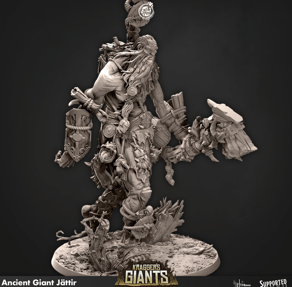 3D Printed Cast n Play 689 Ancient Giant Jattir Kragger's Giants Set 28mm 32mm D&D - Charming Terrain