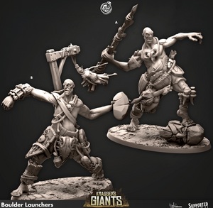 3D Printed Cast n Play 692 Boulder Launchers Kragger's Giants Set 28mm 32mm D&D - Charming Terrain