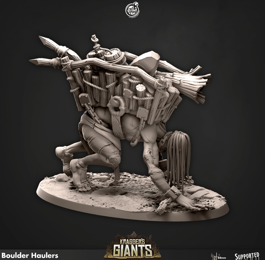 3D Printed Cast n Play 694 Boulder Haulers Kragger's Giants Set 28mm 32mm D&D - Charming Terrain