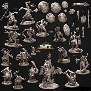 3D Printed Cast n Play 696 Giant Weapons Kragger's Giants Set 28mm 32mm D&D - Charming Terrain