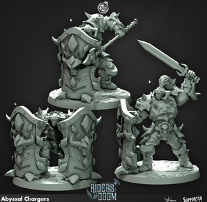 3D Printed Cast n Play Abyssal Chargers Riders of Doom Set 28mm 32mm D&D - Charming Terrain