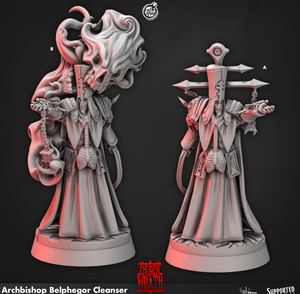 3D Printed Cast n Play Archbishop Belphegor Cleanser Church of Wrath 28mm 32mm D&D - Charming Terrain