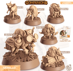 3D Printed Cast n Play Armillo - Armadillo Companions 28mm 32mm D&D - Charming Terrain