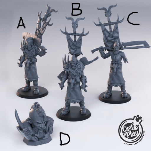 3D Printed Cast n Play - Bandit Captain Set 28mm 32mm D&D - Charming Terrain