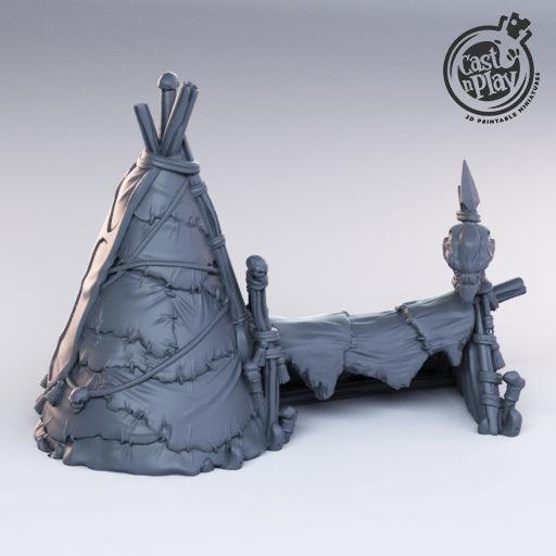 3D Printed Cast n Play - Bandits Tent 28mm 32mm D&D - Charming Terrain