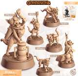 3D Printed Cast n Play Bimba - Bombay Cat Companions 28mm 32mm D&D - Charming Terrain