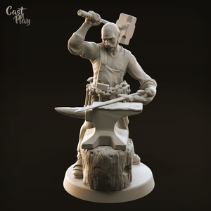 3D Printed Cast n Play Blacksmith 28mm 32mm D&D - Charming Terrain