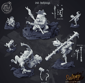 3D Printed Cast n Play Bullywugs Set Swamp Collection 28mm 32mm D&D - Charming Terrain