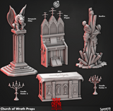 3D Printed Cast n Play Church of Wrath Props Church of Wrath 28mm 32mm D&D - Charming Terrain