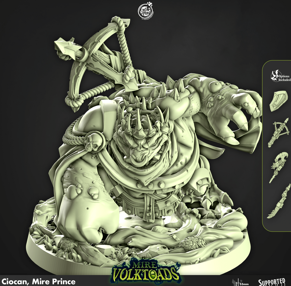 3D Printed Cast n Play Ciocan Mire Prince Mire Volktoads Set 28mm 32mm D&D - Charming Terrain