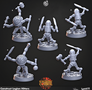 3D Printed Cast n Play Construct Legion Hitters Sorcerers Council 28mm 32mm D&D - Charming Terrain