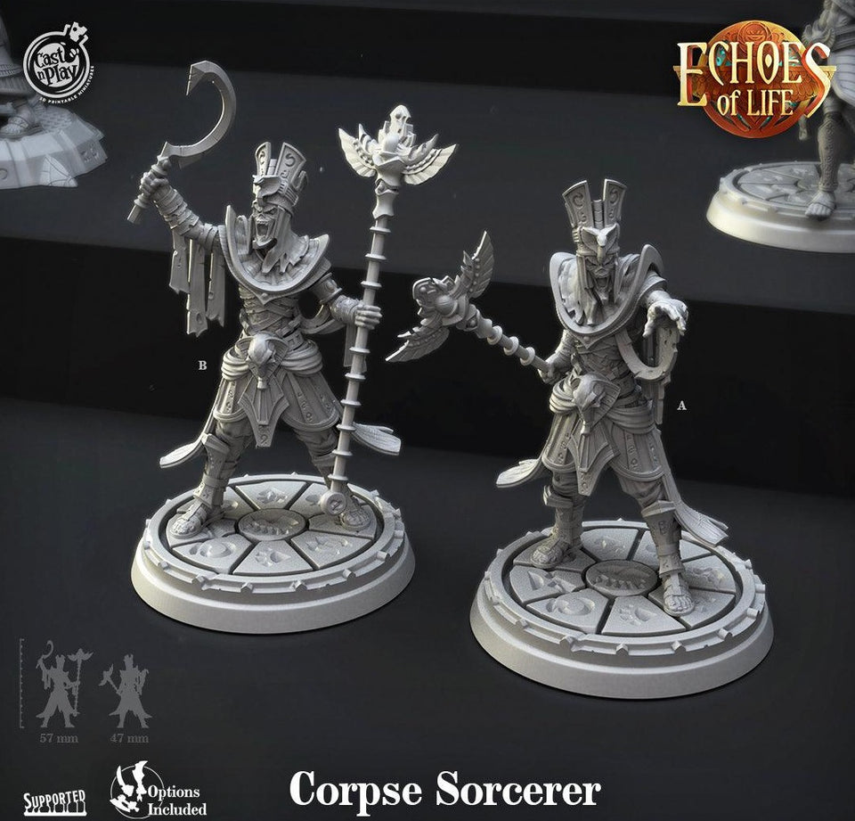 3D Printed Cast n Play Corpse Sorcerer 28mm 32mm D&D - Charming Terrain