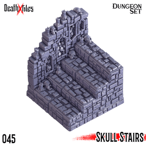 3D Printed Cast n Play Death x Tiles - Stairs Ramp Set 28mm 32mm D&D - Charming Terrain