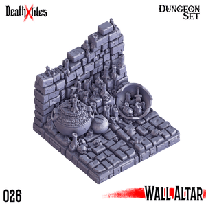 3D Printed Cast n Play Death x Tiles - Straight Walls Set 28mm 32mm D&D - Charming Terrain