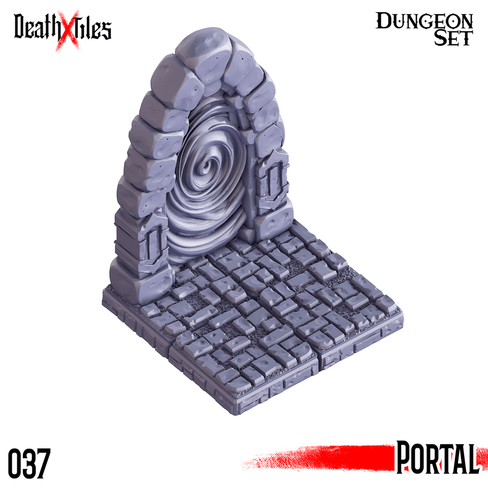 3D Printed Cast n Play Death x Tiles - Straight Walls Set 28mm 32mm D&D - Charming Terrain