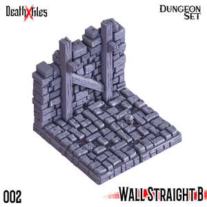 3D Printed Cast n Play Death x Tiles - Straight Walls Set 28mm 32mm D&D - Charming Terrain