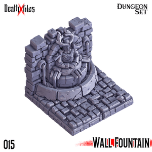 3D Printed Cast n Play Death x Tiles - Straight Walls Set 28mm 32mm D&D - Charming Terrain