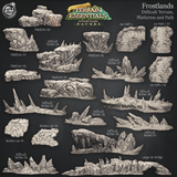 3D Printed Cast n Play Difficult Terrain, Platforms and Path Frostlands Terrain Set Terrain Essentials Nature 28mm 32mm D&D - Charming Terrain