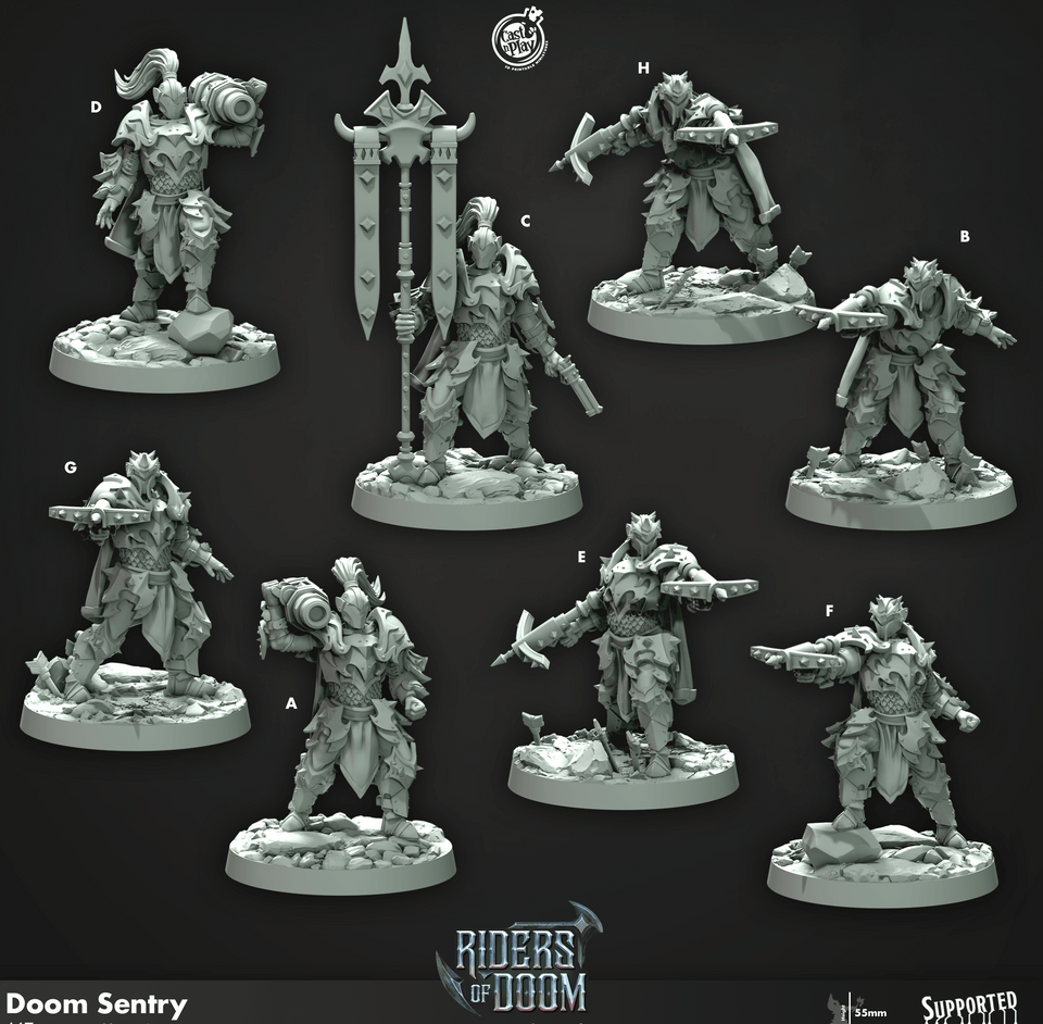 3D Printed Cast n Play Doom Sentry Riders of Doom Set 28mm 32mm D&D - Charming Terrain