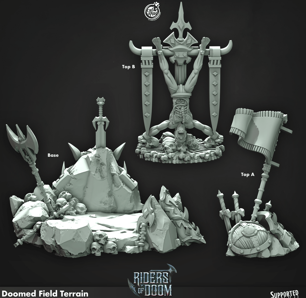 3D Printed Cast n Play Doomed Field Terrain Riders of Doom Set 28mm 32mm D&D - Charming Terrain