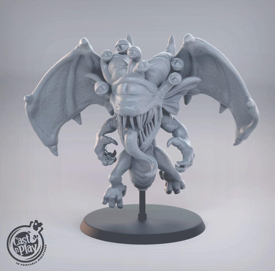 3D Printed Cast n Play Dragon Beholder 28mm 32mm D&D - Charming Terrain