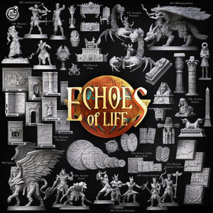 3D Printed Cast n Play Echoes of Life Bases Set 28mm 32mm D&D - Charming Terrain