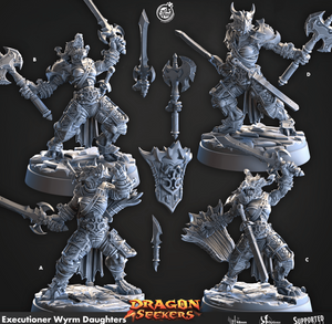 3D Printed Cast n Play Execturioner Wyrm Daughters Dragon Seekers 28 32mm D&D - Charming Terrain