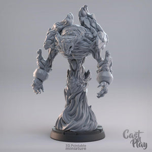 3D Printed Cast n Play Fire Elemental 28mm 32mm D&D - Charming Terrain