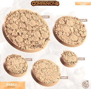 3D Printed Cast n Play Forest Bases Companion's Bases - Master Pack Companions 28mm 32mm D&D - Charming Terrain