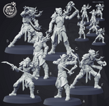 3D Printed Cast n Play Forest Elves Set 28mm 32mm D&D - Charming Terrain