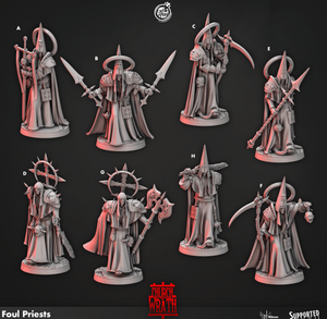 3D Printed Cast n Play Foul Priests Church of Wrath 28mm 32mm D&D - Charming Terrain