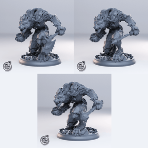 3D Printed Cast n Play Gnoll Leader Set Townsfolk 28mm 32mm D&D - Charming Terrain