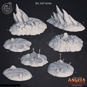 3D Printed Cast n Play Hell Terrain 28mm 32mm D&D - Charming Terrain