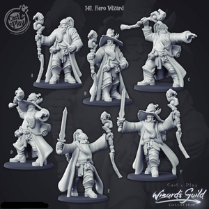 3D Printed Cast n Play Hero Wizard 28mm 32mm D&D - Charming Terrain