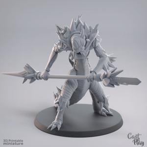 3D Printed Cast n Play - Ice Devil 28mm 32mm D&D - Charming Terrain