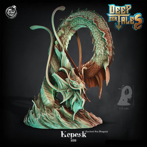 3D Printed Cast n Play Kepesk (Ancient Sea Dragon) 28mm 32mm D&D - Charming Terrain